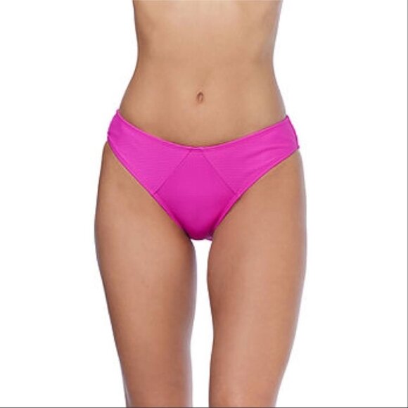 NWT Ambrielle Ribbed 2 Piece Bikini Set Hot Pink Adjustable Straps‎ Size Small - Picture 5 of 7